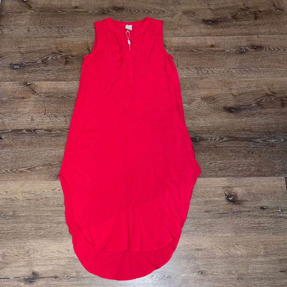 Cupio Red Sleeveless High Low Dress - Size Small